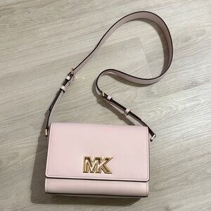 Michael Kors Blush Crossbody Bag with Gold Accents